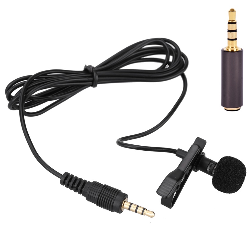 3.5mm External Clipon Lapel Lavalier Microphone For iPhone Cell Phone